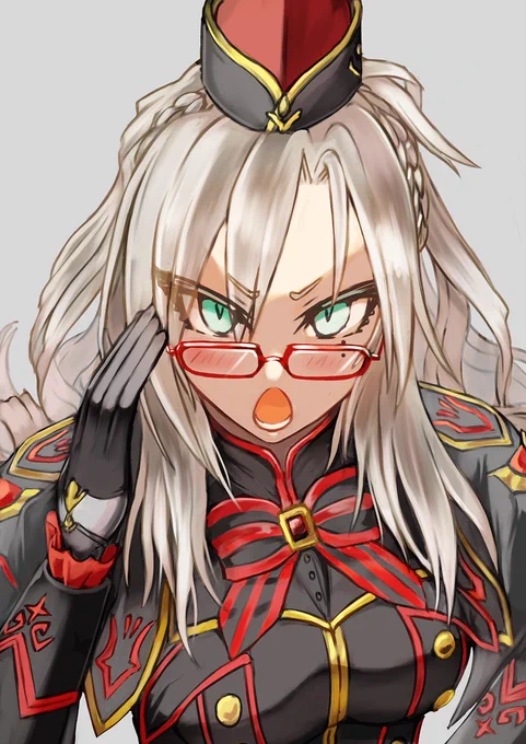 FGOイラスト67枚目クリームヒルト「めっ…メガネキラーン…なっなによ…もぉ///」#FGO #クリームヒルト #メガネ 