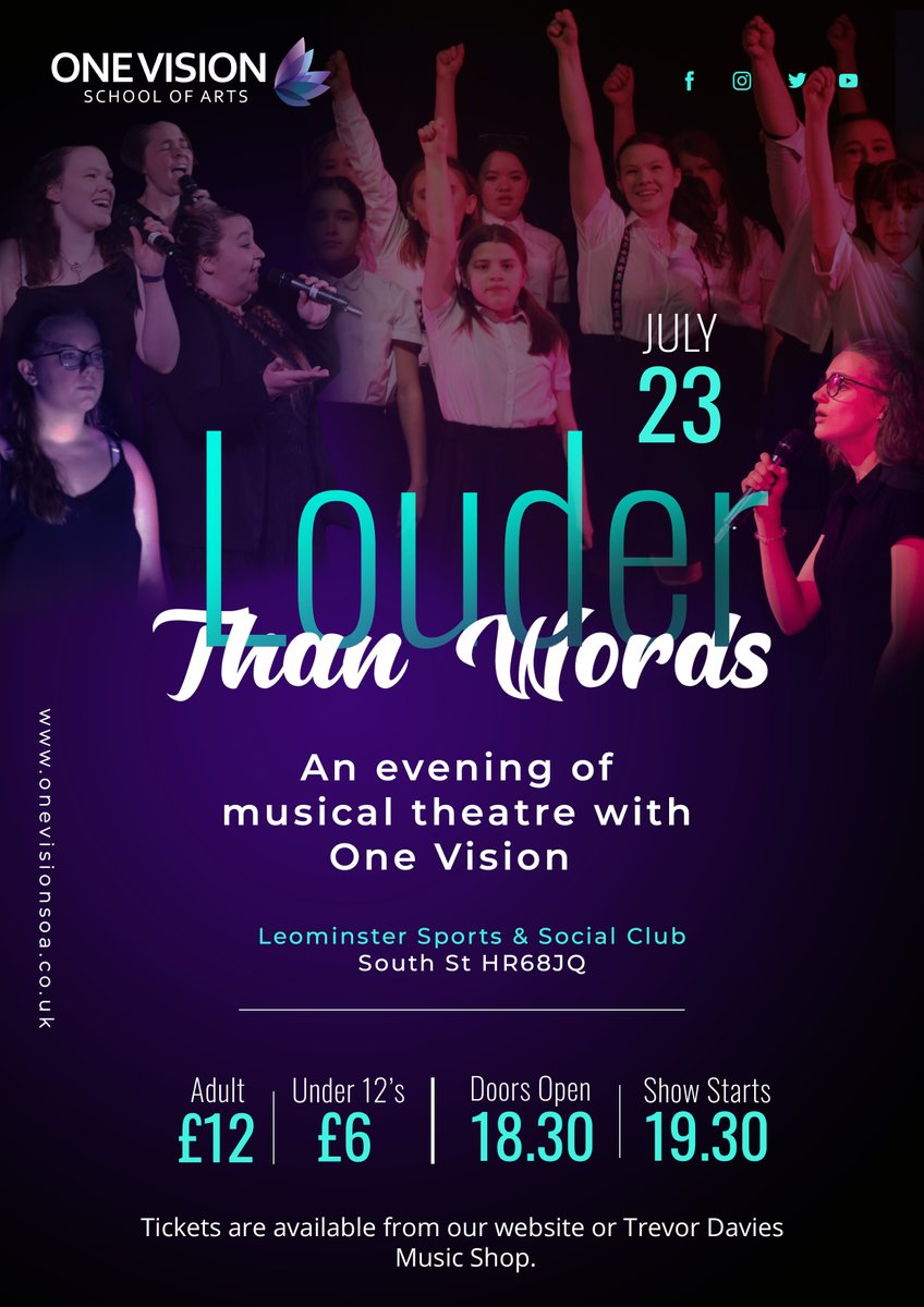 onevisionsoa's tweet image. 𝐀𝐧 𝐞𝐯𝐞𝐧𝐢𝐧𝐠 𝐨𝐟 𝐌𝐮𝐬𝐢𝐜𝐚𝐥 𝐓𝐡𝐞𝐚𝐭𝐫𝐞 𝐰𝐢𝐭𝐡 𝐎𝐧𝐞 𝐕𝐢𝐬𝐢𝐨𝐧.

@hfdsmarkets @Studenthereford @LeominsterTaxis @Leominstertic @LeominsterFest @leomuseum @LocalLeominster @leominster_ @ShowMeLeominste @LeominsterMC @HfdMeansBiz @VisitHfds @YourHereford1