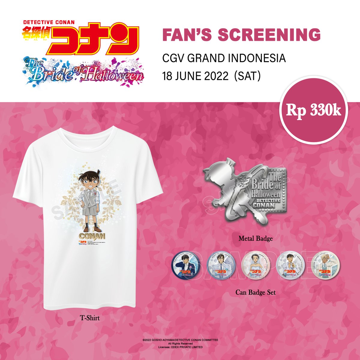 OdexId's tweet photo. Detective Conan: The Bride of Halloween
CGV Grand Indonesia - 18 June 2022 (Sabtu) 
Fan's Screening
HTM: IDR 330K

Silakan pesan tiketnya melalui website resmi CGV berikut ini:
https://t.co/CG8yr6kfWg https://t.co/0qC9tij2Vv
