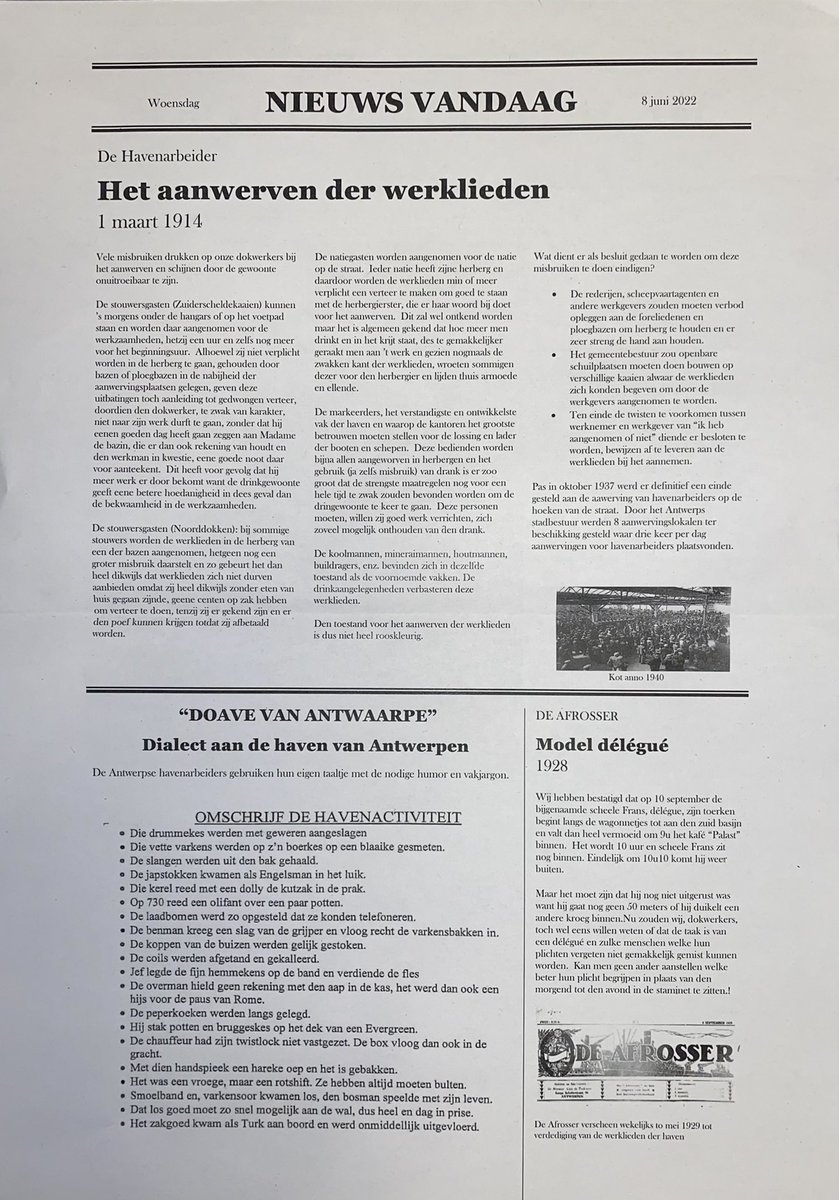 Dokwerkers, leest en verspreidt uw vakblad, om uwe werkmakkers van het nut der vakvereniging te overtuigen!
#50jaarwethavenarbeid #havenarbeiders #dokwerkers @acvtranscom <a href="/acv_csc_europe/">European Trade Union e-action of ACV-CSC-Belgium</a> <a href="/ITFglobalunion/">International Transport Workers' Federation (ITF)</a> <a href="/ITFDockers/">ITF Dockers</a> <a href="/ETF_Europe/">European Transport Workers' Federation</a>