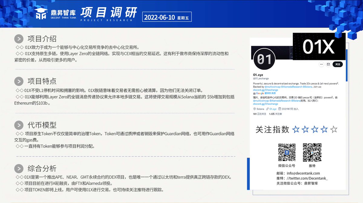 📢01X是Solana的区块链上的一个完全去中心化的衍生品交易所<a href="/01_exchange/">01.xyz</a>
提供 DEX 历史上首个跨链存款功能📈