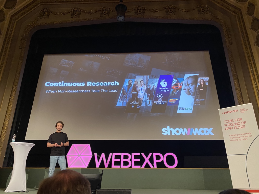 Another talk on Continuous Discovery, this time from another angle is with Šimon Koudelka #WebExpo