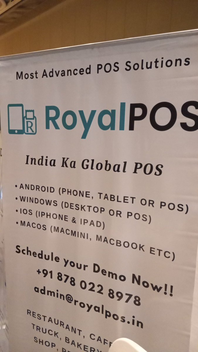 PosRoyal's tweet photo. RoyalPOS at @TiEcon @TiEMumbai  @MayuriUR @utpal2323 @PosRoyal #TiEcon2022 #TiEConMumbai #pos #royalpos https://t.co/18cKDVy5dX