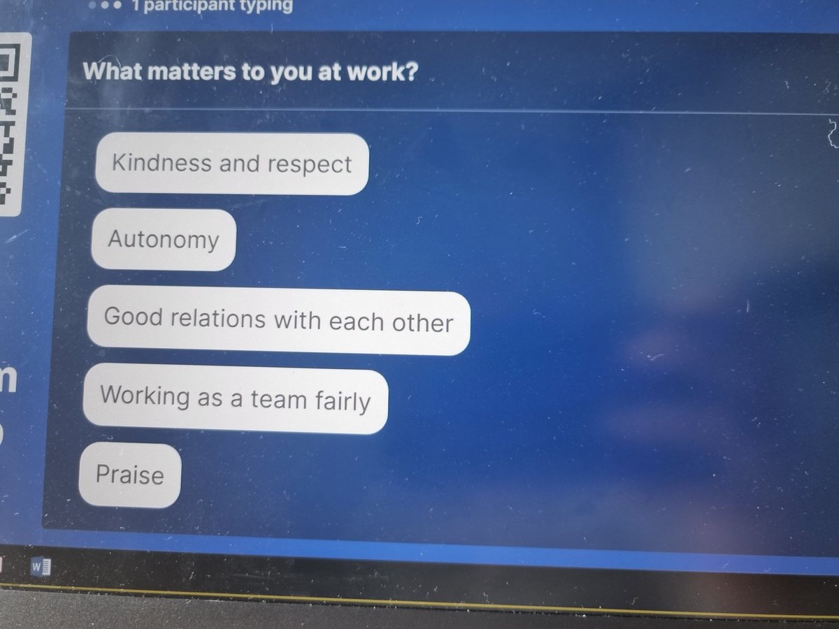Amy Cruickshank (@amycruickshank2) on Twitter photo #wmty22 yesterday I had a well timed conversation with our OPD nursing leadership team. #joyinwork
<a href="/BreegeGilbride/">Breege Gilbride</a> WMTY? What are the pebbles? What can we change to bring more enjoyment at work? #wmty22 yesterday I had a well timed conversation with our OPD nursing leadership team. #joyinwork
<a href="/BreegeGilbride/">Breege Gilbride</a> WMTY? What are the pebbles? What can we change to bring more enjoyment at work?