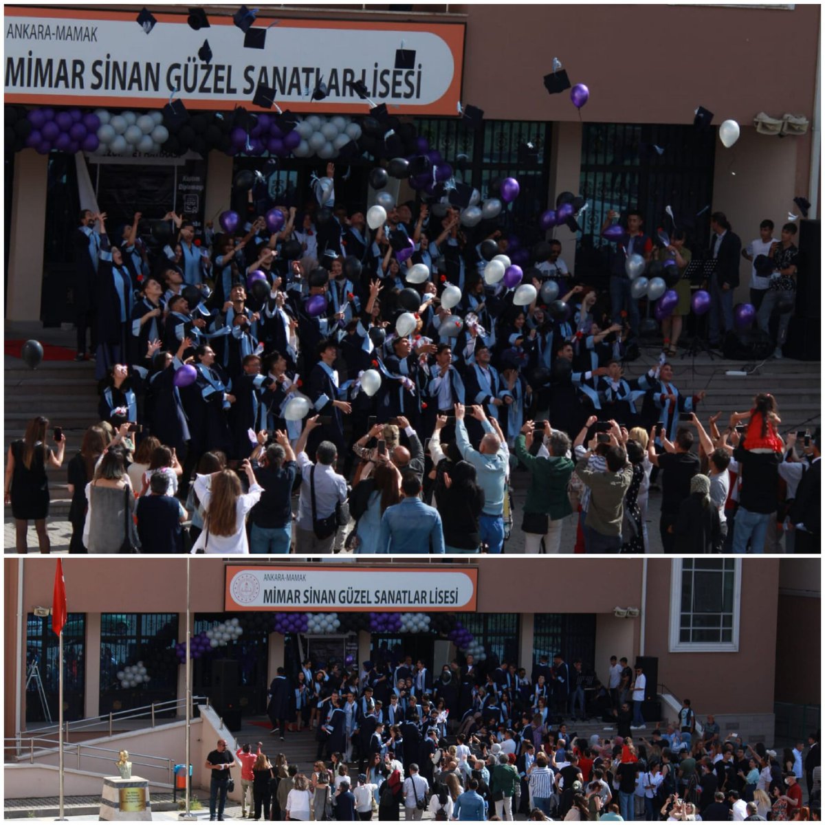 GslMamak's tweet photo. 2022 mezunlarımızı velilerimizin de katılımıyla uğurladık. Mezuniyet törenimizin gerçekleşmesinde emeği geçen başta Okul Müdürümüz Enver YILDIZ olmak üzere, tüm okul idarecilerimize, tüm öğretmenlerimize ve destek personelimize teşekkür ederiz. Yolunuz açık olsun.... https://t.co/76MxA3BLP9