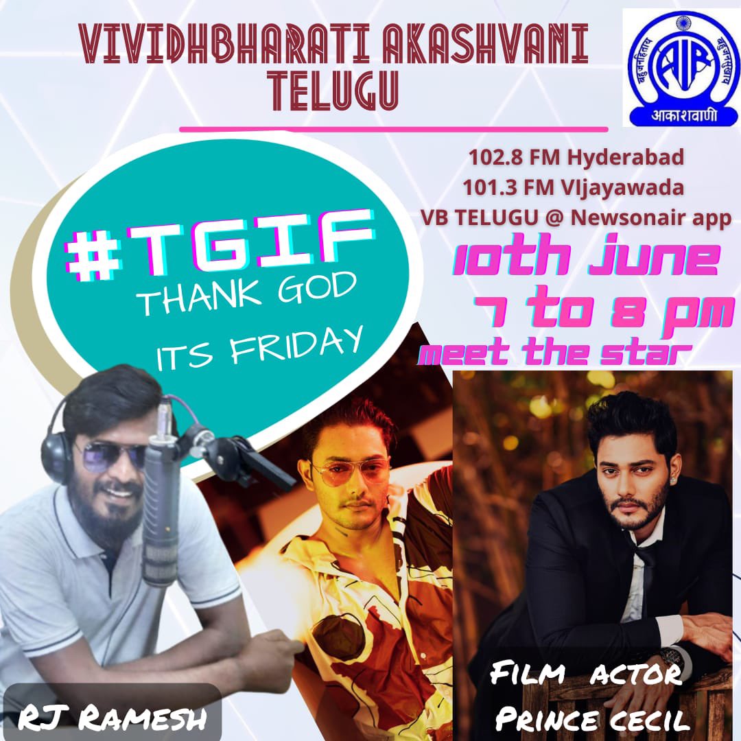airvbhyd's tweet photo. #TGIF Meet the star  
Film actor #prince cecil https://t.co/hzxGhLz2p3