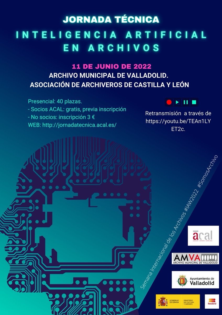 guillearch's tweet photo. Este sábado haré una demo de cómo aplicar procesamiento de lenguaje natural a la gestión documental, en el marco de esta jornada técnica organizada por @AsociacionACAL. Se podrá seguir en directo desde la web https://t.co/vyYAexfWD2 #SomosArchivo #ArchivesAreYou https://t.co/re9duyCMYF