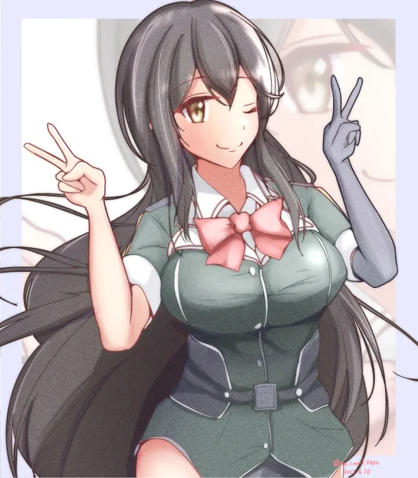 名前:エチエチチクマガニ
特技:長い脚で獲物を捕らえて食べる

#艦これ 
#筑摩 

2022.6.10 
