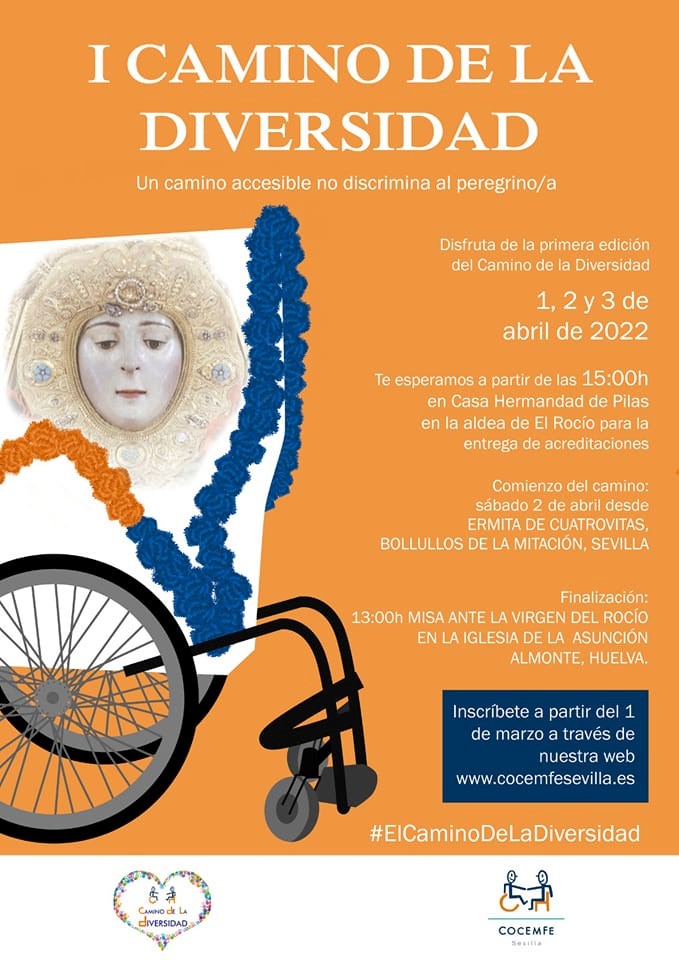 En la primera edición del Camino de la Diversidad ha participado Fernando Ramírez, usuario del CRMF San Fernando, con movilidad reducida, gracias a la iniciativa desarrollada por Cocemfe Sevilla <a href="/COCEMFESEVILLA/">COCEMFE Sevilla</a> y la colaboración de la Hermandad de Pilas y numerosos voluntarios.
