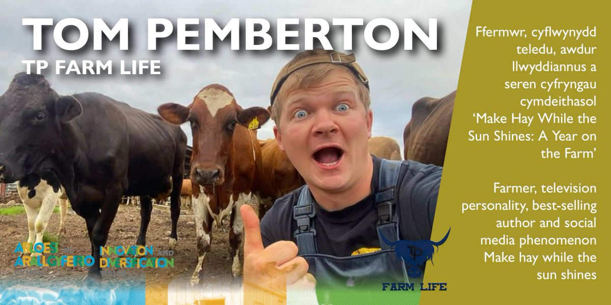 ⭐️PRIF SIARADWR ⭐️KEYNOTE SPEAKER 
Tom Pemberton

Gobeithio eich bod mor cyffrous â ni!
We hope your as excited as we are!

🆓🎟 bit.ly/3Hg8zjL
📅 15/6/22
📍<a href="/royalwelshshow/">Royal Welsh Agricultural Society</a>-ground 
Amserlen/Timetable - bit.ly/39glOoE 
Info - bit.ly/39ghrty