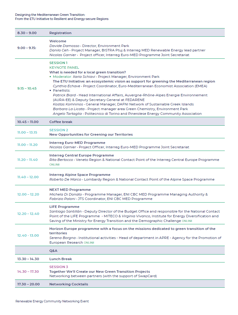 Cosa accadrà al #NetworkingEvent del 22 Giugno?
<a href="/EnvironmentPark/">Environment Park</a> diventa un luogo di incontro dedicato alle iniziative europee sulla #transizioneecologica, alla conoscenza di nuove realtà #internazionali, locali per fare rete.
Registrati qui lnkd.in/eBhcXAWv
@InterregMedRE