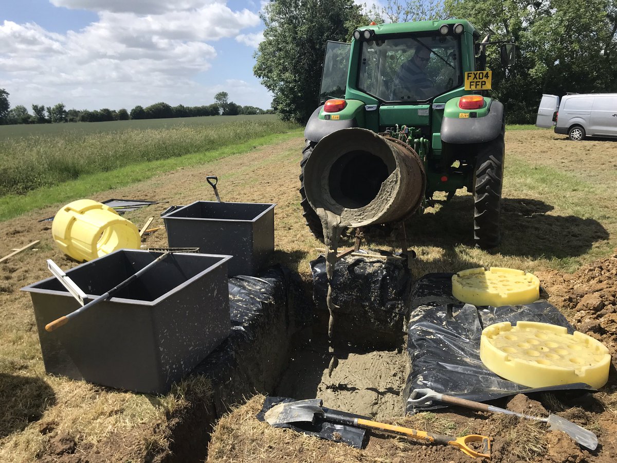 Today we’ve started construction of our newest permanent station, BEDF in Suffolk. This is the cement pour for the base of the vault.