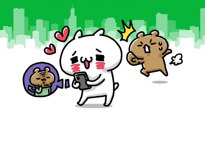 にゃんことくまのtwitterイラスト検索結果