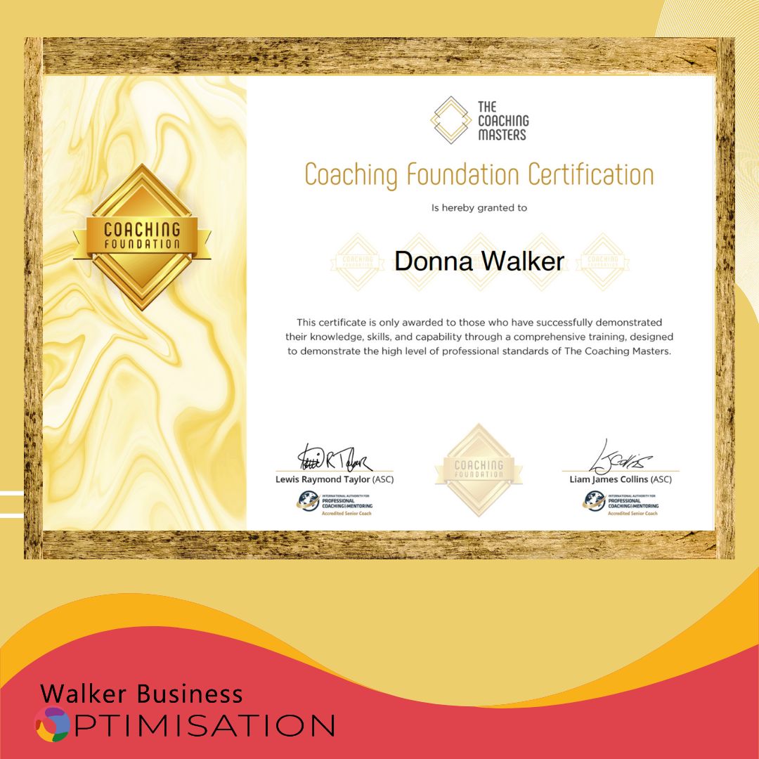 I am always looking to see how I can better myself not just for my business but for myself and my clients too. My new coaching foundation certificate.

Head over and take a look at my website and the services I can provide ➡️ walkerbusinessoptimisation.co.uk