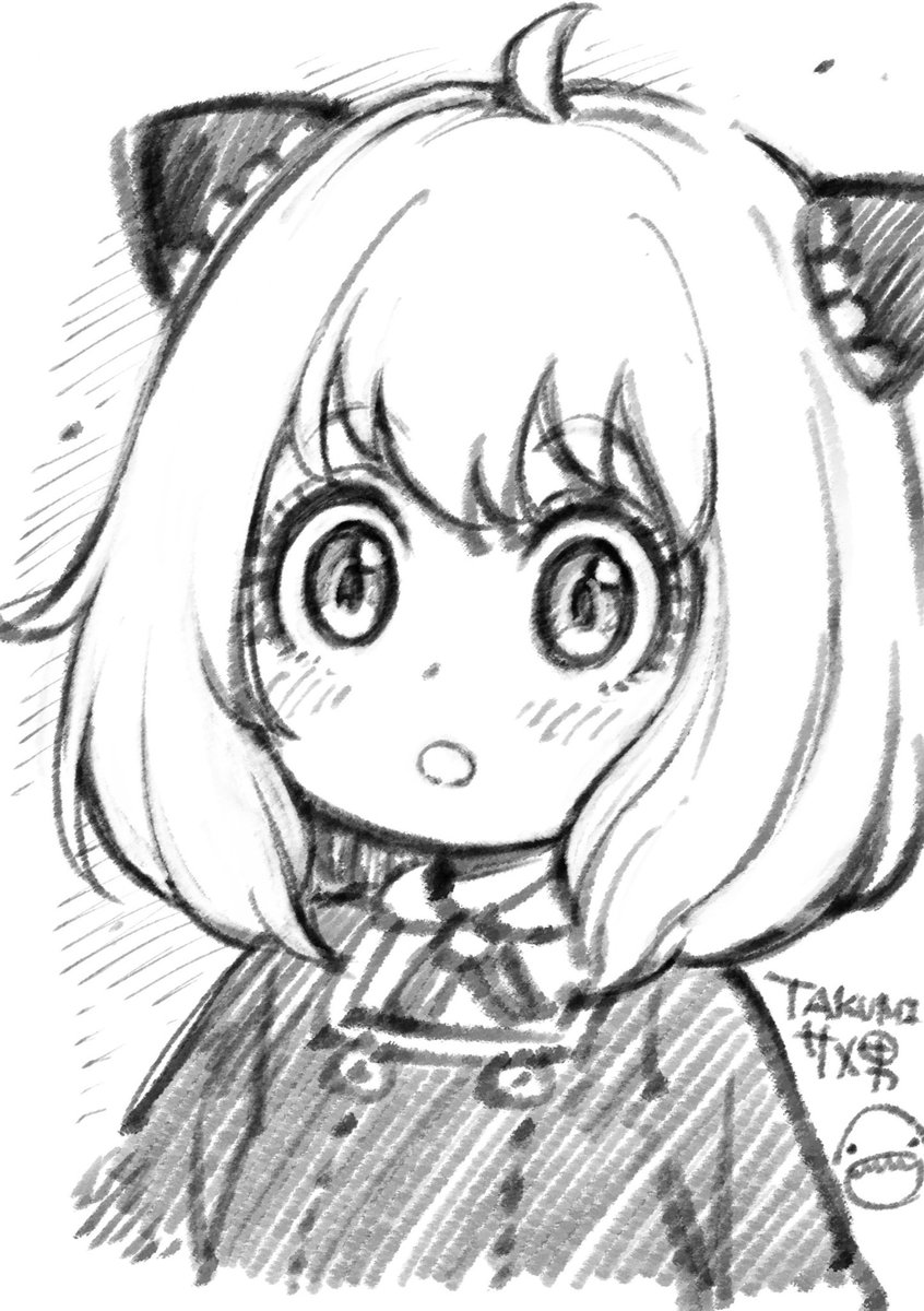 アーニャを描いてみますた🤔 