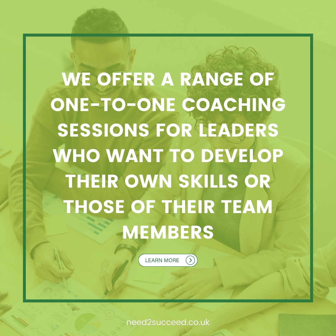 Need2SucceedUK's tweet image. We offer a range of one to one coaching sessions for leaders who want to develop their own skills or those of their team members.

Visit  need2succeed.co.uk to get started. 

#need2succeed #inspiringexcellence #encouragingleadership #animatingcommunities #onlinelearninga...