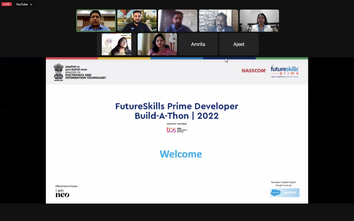 D day for the winners of <a href="/fsprimeofficial/">FutureSkills Prime</a> Developer Build-A-Thon | 2022 | Exemplary to see how <a href="/nasscom/">nasscom</a> in partnership with government of India <a href="/GoI_MeitY/">Ministry of Electronics & IT</a> is working with Industry <a href="/TCS/">Tata Consultancy Services</a> to launch programs to learn and built solutions on demanding tech. #Salesforce #trailblazers
