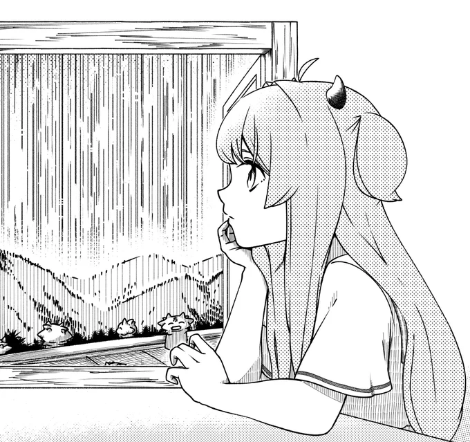 ロアちゃん、ざんざん降りの中で

最近強い雨降ったりしてるけどロアちゃんは大丈夫?
軽い雨ならいいけど強い雨だと外に出るのがたいへーんてなるよね
さらに風が強いと参りました〜だ
それでも家で聞いてると強い雨でもわくわくしちゃうね

ロアちゃんが待ったり頑張った分良いことあれ〜
 #ロアート 