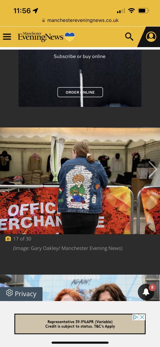 CotterillAlicia's tweet photo. Made it onto the Manchester local news, everyone loved my personalised jacket made especially by Enchanted Asylums on Facebook and insta! Or you can hit her up on her personal twitter @ProbablySatans Thankyou again 🥰 #EdSheeran #MathematicsTour #manchester #equals #divide #plus https://t.co/OJuYf2yDjD