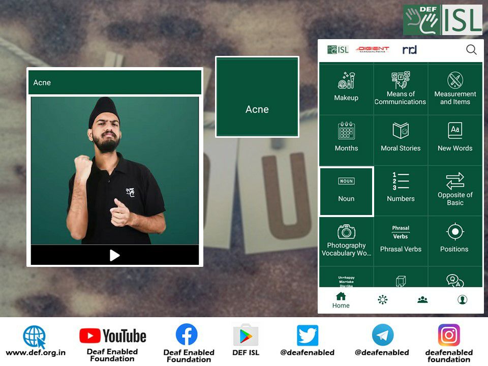 deafenabled's tweet image. What are nouns? What are its significance? Learn today from the DEF ISL App.

Link: play.google.com/store/apps/det…

 #defisl #app #DeafEnabledFoundation #skills #download #learning #IndianSignLanguage