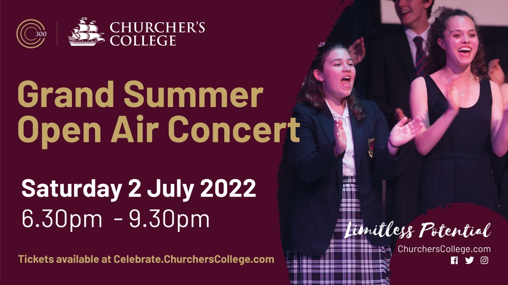 Churchers1722's tweet photo. Don't put those Union Jack flags away just yet! Our Grand Summer Open Air Concert on 2 July will keep the festivities going as we celebrate both our tercentenary and her Majesty’s Platinum Jubilee. 
Tickets available here:
https://t.co/sjZbXzH07g.
#Churchers300 #PlatinumJubilee https://t.co/YtpEWohCcv