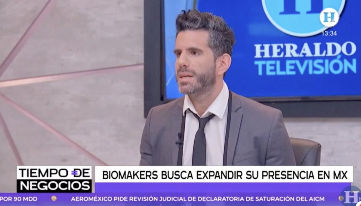 Great to be hosted on the Mexican TV 📺🇲🇽 to talk about how BIOMAKERS is expanding its capabilities in this country &amp; Latin America