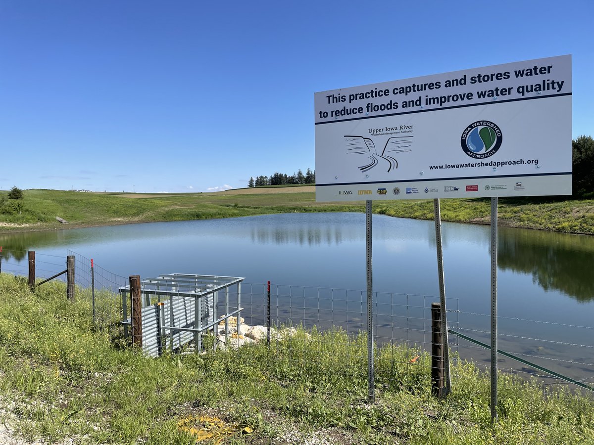 IWAReduceFloods's tweet photo. Sign, sign, everywhere a sign!  Fresh installs in the Upper Wapsi and Upper Iowa watersheds. @NEIARCD https://t.co/Oqe8c5DXqJ