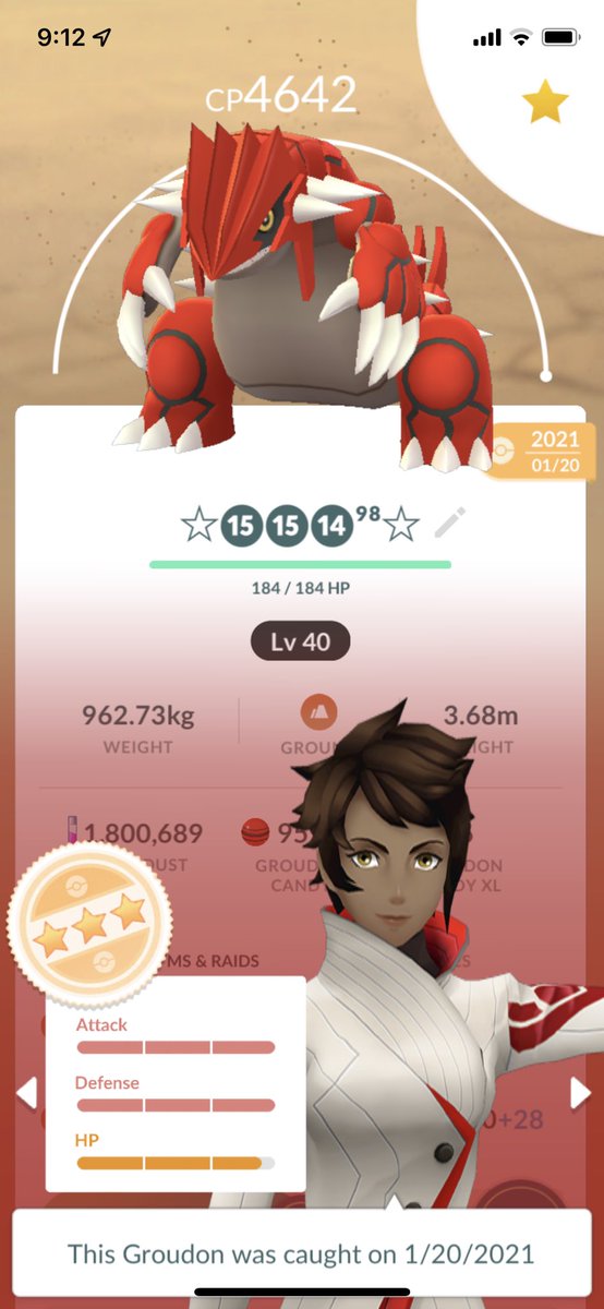 1OnePercent1_'s tweet photo. 🔥Shlucky 96% Groudon lv50🔥

🔥98% Groudon lv50🔥

The XL grind completely weared me out🤣but glad I got these baby’s maxed to 50😉🤗

GG’S👊🏽 https://t.co/RBdppWRwfc
