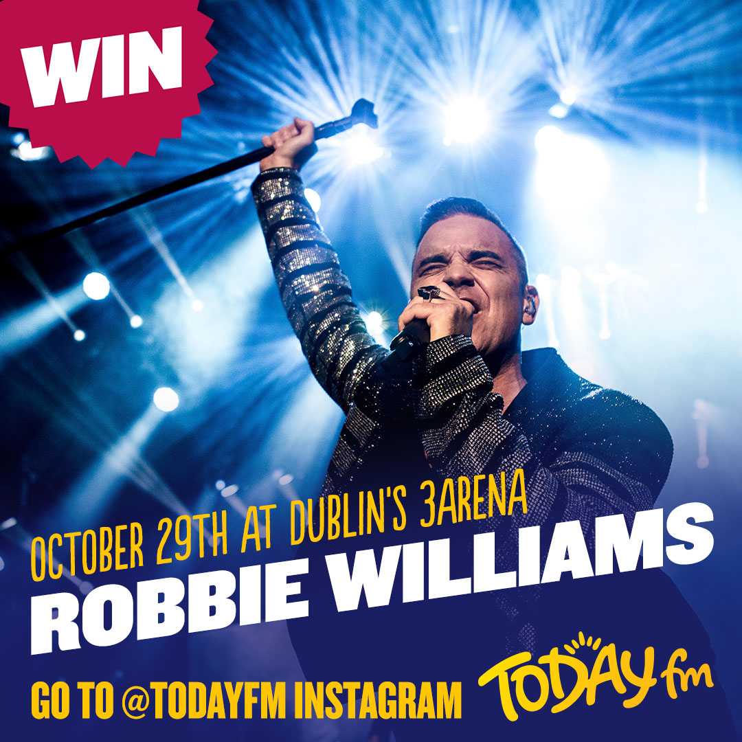TodayFM's tweet image. 🎟 Do you want TWO tickets to see Robbie Williams ‘THE XXV TOUR’? 🎟

Tickets go on sale Friday June 17th but you can win a pair right here AND on air! 📻

Head over to @TodayFM official instagram page to enter 😱

Terms &amp;amp; Conditions apply. Good Luck! ☘️