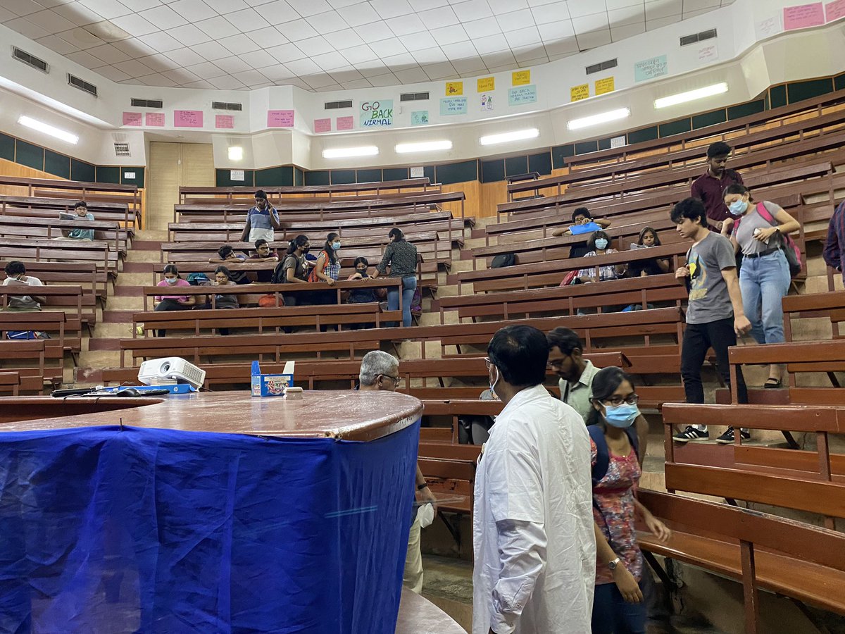 drnnraju's tweet image. In a college in Calcutta with structures of yesteryears and auditorium where Rabindranath Tagore lectured.