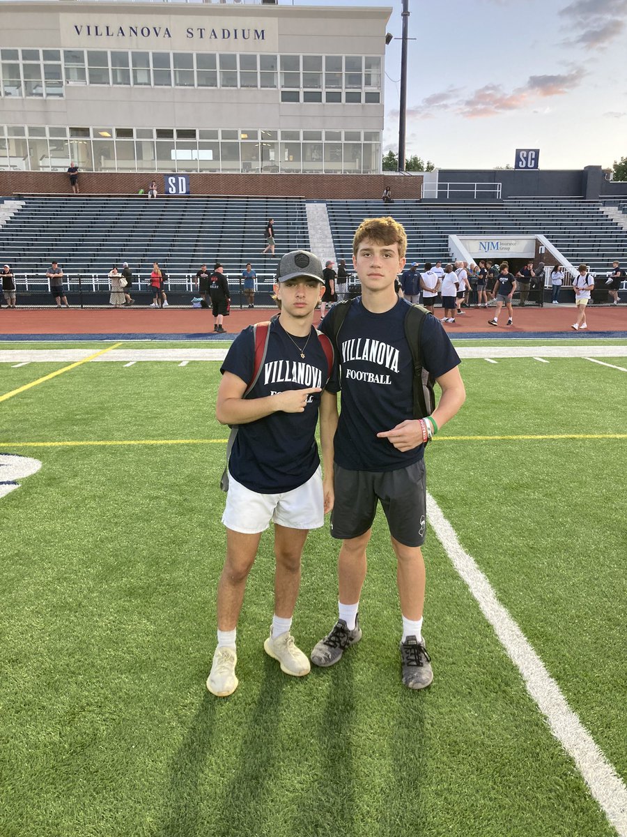 Had an awesome day at <a href="/NovaFootball/">Villanova Football</a> camp. Met a lot of great people and got a lot of reps with the older guys. Thank you to the coaches, really helped improve my game! <a href="/CoachChrisBoden/">Chris Boden</a> <a href="/MCthedc/">Meade Clendaniel</a> <a href="/austen_kivler/">Austen Kivler</a>