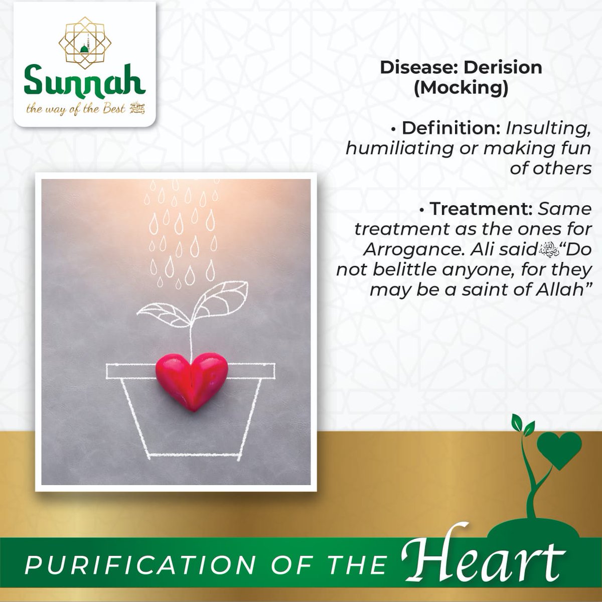 TheWayOfTheBest's tweet image. #Purification of the #Heart 
#Derision (#Mocking)