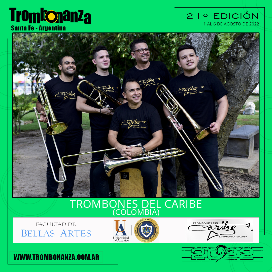 Trombones del Caribe nos deleitará con música del Caribe Colombiano en Trombonanza 2022 !!!
Bienvenidos !!!
.
.
.
#lowbrassfamily🎵🎶🎵🎶🎵🎶🎵 
#trombonanza2022 
#capitaldeltrombón 
#santafe 
#argentina 
#trombones 
#tuba 
#eufonio