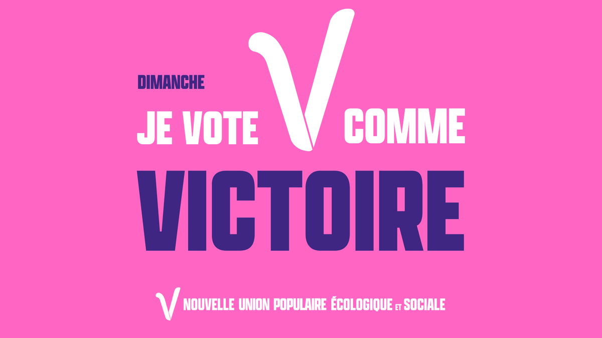 partisocialiste's tweet photo. ✌️ Dimanche, nous avons un choix à faire : stop ou encore cinq années de destruction sociale et d'inaction climatique.

Choisissez le bulletin de l'espoir. #VcommeVictoire https://t.co/48qocxmZpk