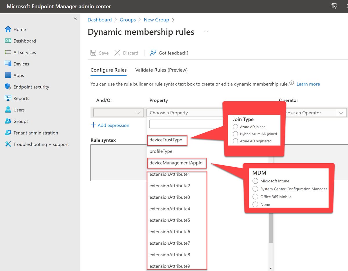 Scott Duffey (@scottduf) on Twitter photo Anyone spot these new Dynamic Device Group properties? I know a lot of MEM admins who are going to go bananas for these! #MSIntune #MEMCM <a href="/JordanDahl12/">Jordan Dahl</a> Anyone spot these new Dynamic Device Group properties? I know a lot of MEM admins who are going to go bananas for these! #MSIntune #MEMCM <a href="/JordanDahl12/">Jordan Dahl</a>