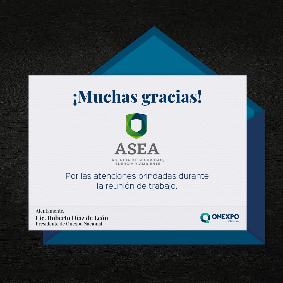 robertoddel's tweet photo. Distinguido @acarrizales_: a nombre de @OnexpoNacional te extiendo nuestro sincero y especial reconocimiento, y al equipo de la @agencia_asea, por impulsar la seguridad y protección al ambiente en el #SectorHidrocarburos. Agradezco tus siempre finas atenciones:
¡Muchas gracias! https://t.co/Oh2CQ8JsUg