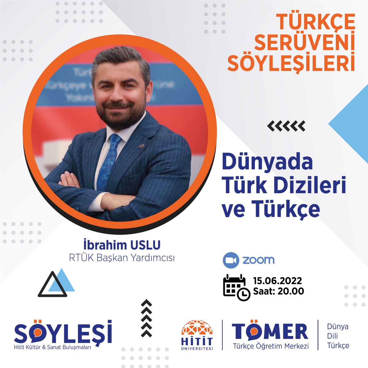 HİTİT TÖMER (@hitittomer) on Twitter photo 👉 Türkçe Serüveni Söyleşilerinin ikinci programında gündemin önemli konusu Dünyada Türk Dizilerinin Türkçe Öğretimine Katkısını tartışacağız. Konuğumuz RTÜK Başkan Yardımcısı İbrahim Uslu...
<a href="/HituKurumsal/">Hitit Üniversitesi</a> <a href="/TCKulturTurizm/">T.C. Kültür ve Turizm Bakanlığı</a> <a href="/yeeorgtr/">Yunus Emre Enstitüsü</a> <a href="/ibrahimuslu55/">Dr.İbrahim USLU</a> 👉 Türkçe Serüveni Söyleşilerinin ikinci programında gündemin önemli konusu Dünyada Türk Dizilerinin Türkçe Öğretimine Katkısını tartışacağız. Konuğumuz RTÜK Başkan Yardımcısı İbrahim Uslu...
<a href="/HituKurumsal/">Hitit Üniversitesi</a> <a href="/TCKulturTurizm/">T.C. Kültür ve Turizm Bakanlığı</a> <a href="/yeeorgtr/">Yunus Emre Enstitüsü</a> <a href="/ibrahimuslu55/">Dr.İbrahim USLU</a>