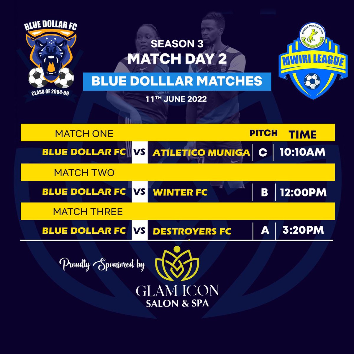 bluedollarfc's tweet photo. Come one, Come all tomorrow and support the boys @HilltopNaguru
as we take on @MUNHIGA
#Winterfc and @DestroyersSpor2
We are powered by @glamiconsalon
@MwiriLeague19 @MOBA1911 https://t.co/3t5Jn5NXkM
