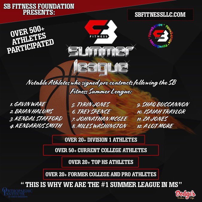 SBFitLLC's tweet photo. Come out and Support tomorrow our 4th Annual SB Fitness Summer League
Game Times: 10am-2pm
Location: @NEMCCTigers
Thanks to @DodgesChicken and @OIfootandankle for sponsorship
#RealWorkRealResults
#LLTub
#LLMom https://t.co/OSABEoLfOy