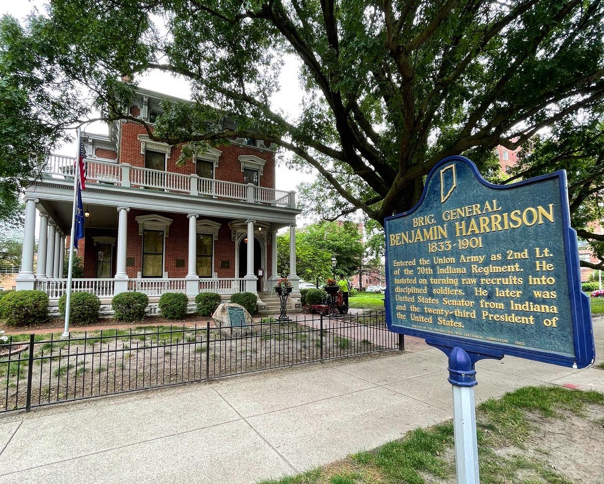 RoadUnraveled's tweet photo. Really enjoyed our tour of the @PresBenHarrison house in Indianapolis today! Benjamin Harrison was the 23rd president of the USA from 1889 to 1893 ๐บ๐ธ Great stop for US history enthusiasts! #potus23 #travel #americanhistory https://t.co/Uavx8RxxZZ