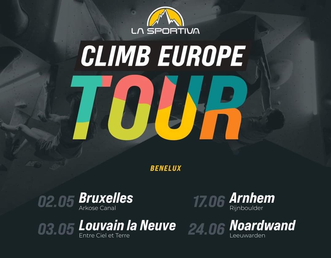 MountainNetwork's tweet image. De La Sportiva Climb Europe Tour komt weer naar Nederland! 

Op vrijdag 17 juni strijkt de tour neer in Bouldercentrum RijnBoulder in Arnhem en op vrijdag 24 juni volgt Klimcentrum Noardwand in Leeuwarden.

Meer info: mountain-network.nl/la-sportiva-cl…

#lasportiva
#noardwand
#rijnboulder