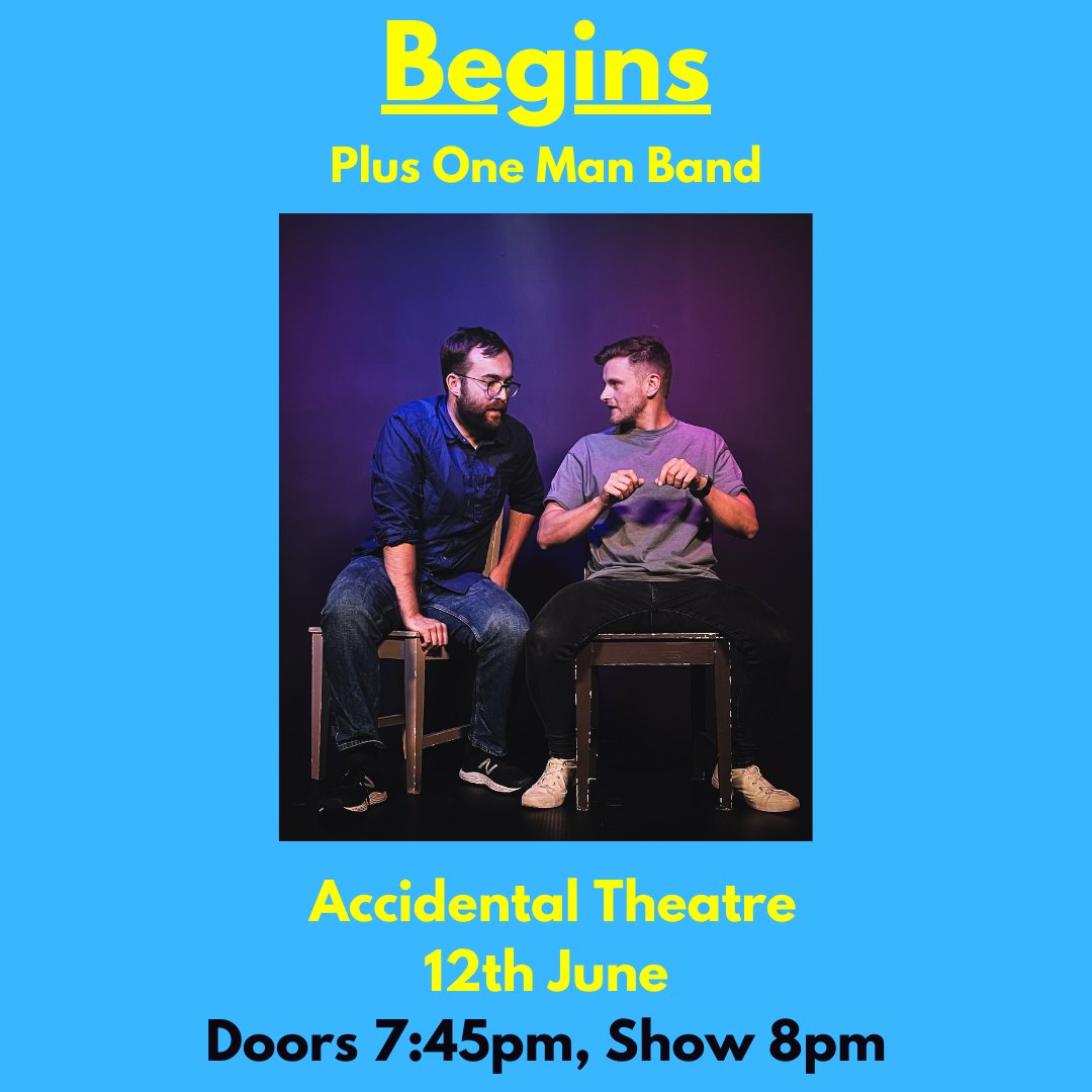 BelfastImprov's tweet photo. This Sunday we have Begins and One Man Band performing in Accidental Theatre! It's going to be a dandy time, so come along!

Tickets available here: https://t.co/nqWOnfGTJo https://t.co/ziZLenFo6k