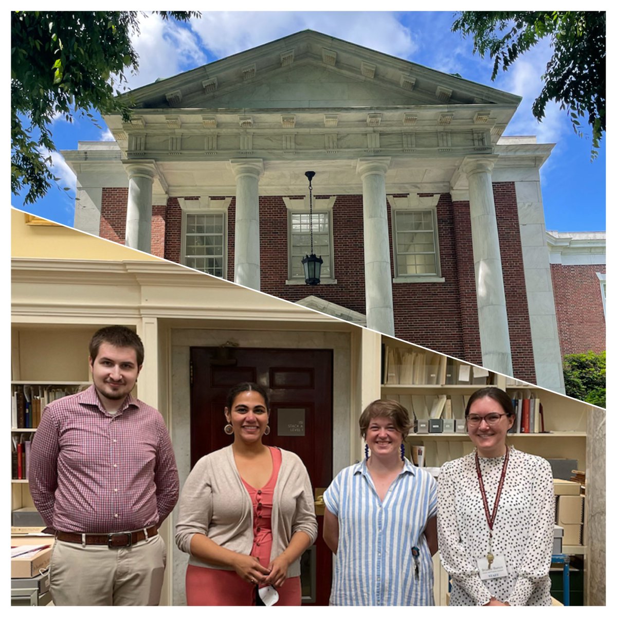 Today is my last day @AmAntiquarian. I’m going to miss these special people so much I made them take a photo with me. #ReadersServicesForever! ✌🏽