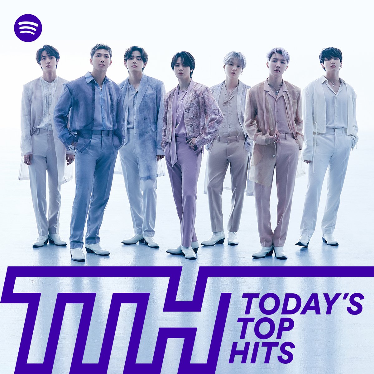 Spotify's tweet photo. Back where they belong 💜 #BTS #TodaysTopHits https://t.co/bOo1yzEMvr