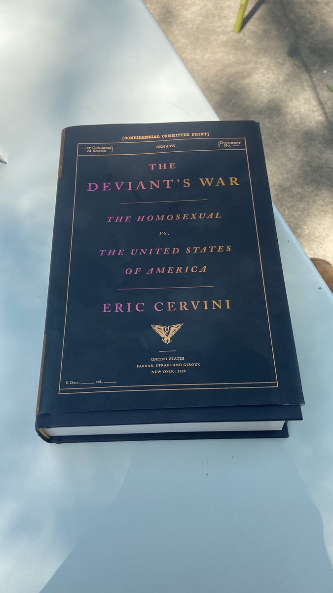 MrWayneZhang's tweet photo. Excited to brush up on some queer history with @ericcervini’s The Deviant’s War. Thanks to @OteroSeb for this graduation gift! #queereducator https://t.co/LtghkIscJp
