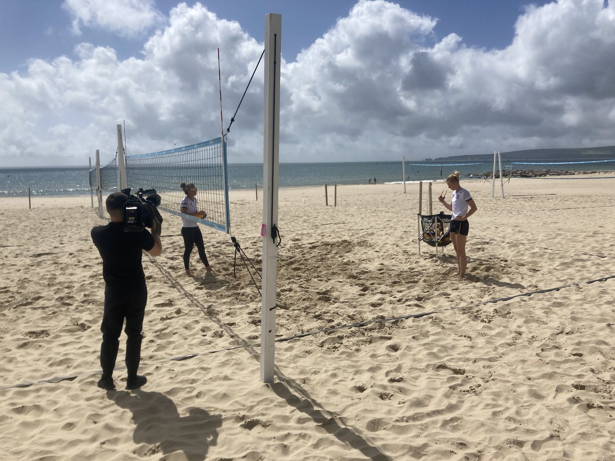 mrandrewmoon's tweet photo. Coming up on @BBCSouthNews, I’ve been filming with Dorset based beach volleyball pair @Jess_Grimson and @daisomumbo ahead of the Commonwealth Games https://t.co/QvWUK8M9Sz