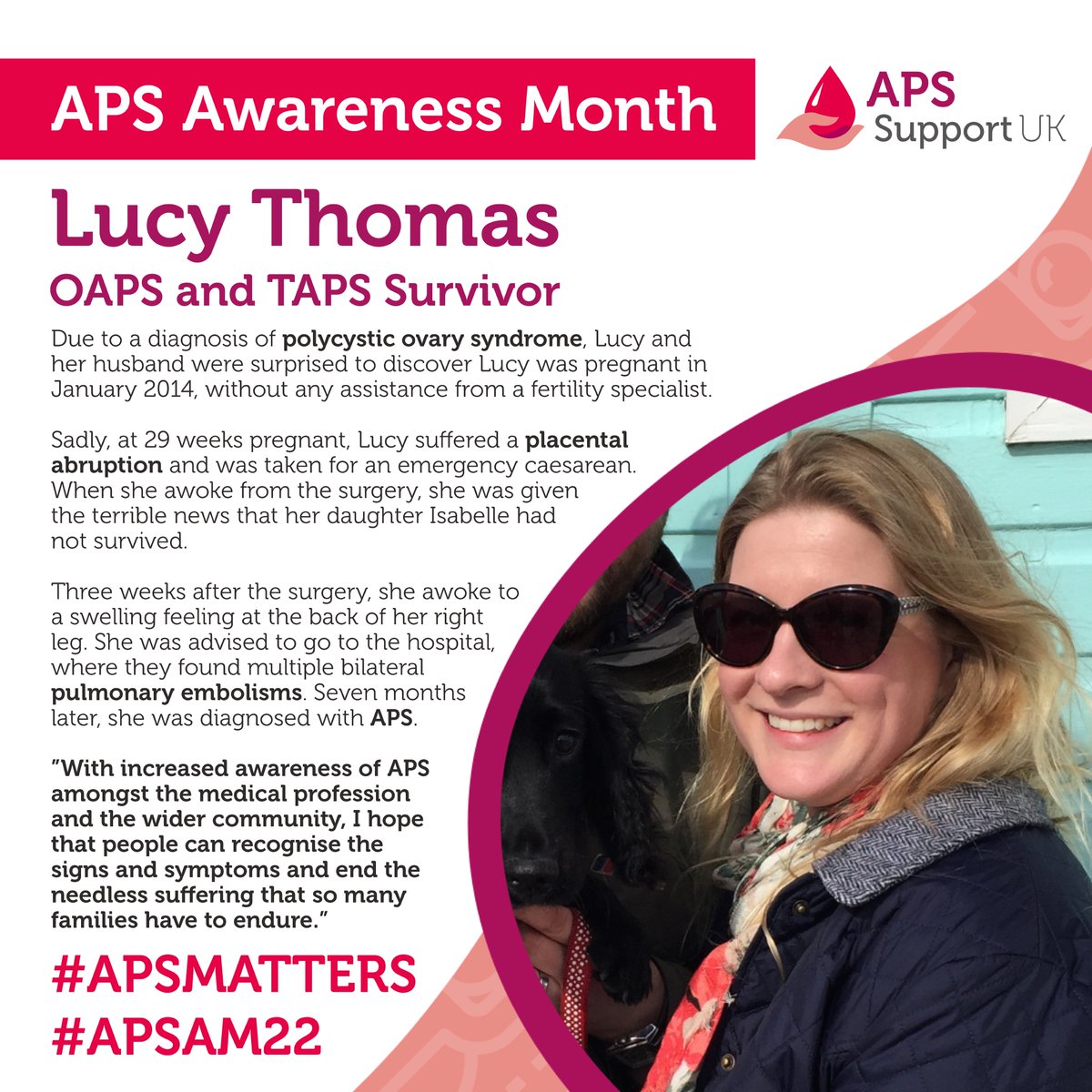 APSsupportUK's tweet photo. Lucy tragically lost her daughter, Isabelle, at 29 weeks. Isabelle was born weighing 880 grams & was classified as a low-weight baby. We are very grateful to Lucy for sharing her story. Read it here: https://t.co/VNHuUc6idT
#Stillbirth #APSMatters #APSAM22 #APSAwarenessMonth https://t.co/BGyR1RwCc5