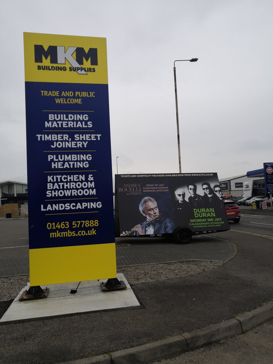 Great support as ever from our friends Mark and Graeme at MKM Inverness, helping us <a href="/ICTFC/">Inverness Caledonian Thistle FC</a> market our concerts #mkm #ictfc #bocelli #duranduran #TogetherNess
