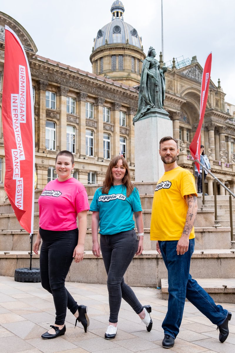 BhamDanceFest's tweet image. ARE YOU READY? 📅⏱️
It&apos;s only ONE WEEK until the start of #BIDF2022, join us Outdoors, In Theatres &amp;amp; Online from 17 June - 3 July! bidf.co.uk

Thanks to @MarshonDance @TappinIn @BRB #CriticalMass2022 &amp;amp; @SoniaSabriCo for looking AMAZING in Victoria Square!