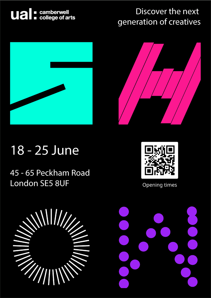 The Countdown Begins!

Join us for the Camberwell College of Arts Undergraduate and Graduate Diploma Show.

18 - 25 June

Private View: Monday 20 June 6-9pm
Please register here:
bit.ly/3QbiagD

<a href="/UAL/">University of the Arts London</a>